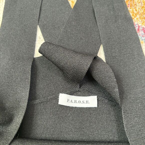 P.A.R.O.S.H Black Criss Cross Tank Top - Picture 4 of 4